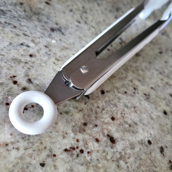 Snowman Silicone-Tipped Tongs White NWOT Stainless Steel Christmas Hot or Cold - Picture 7 of 9